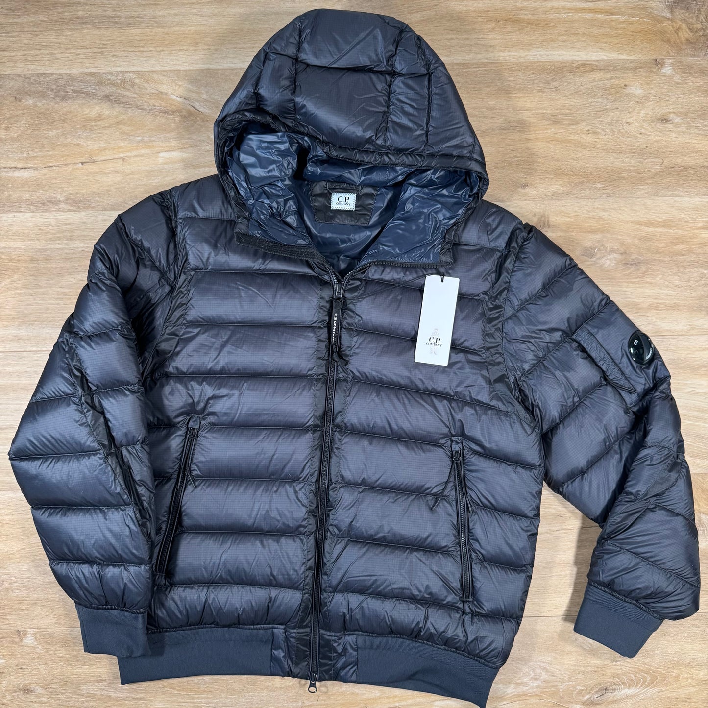 C.P. Company D.D. Shell Lens Down Jacket in Navy