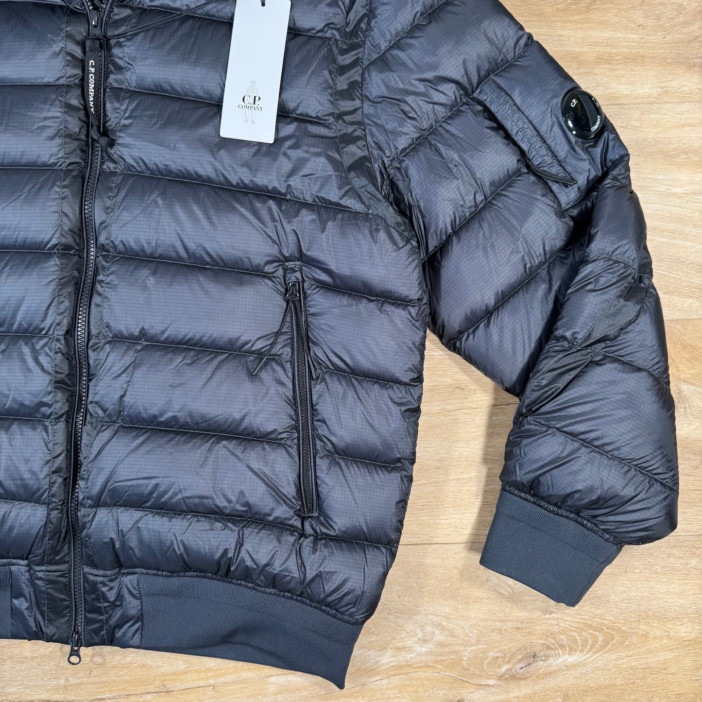 C.P. Company D.D. Shell Lens Down Jacket in Navy
