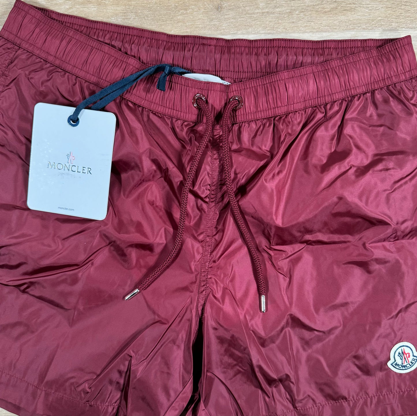 Moncler Swim Shorts in Burgundy