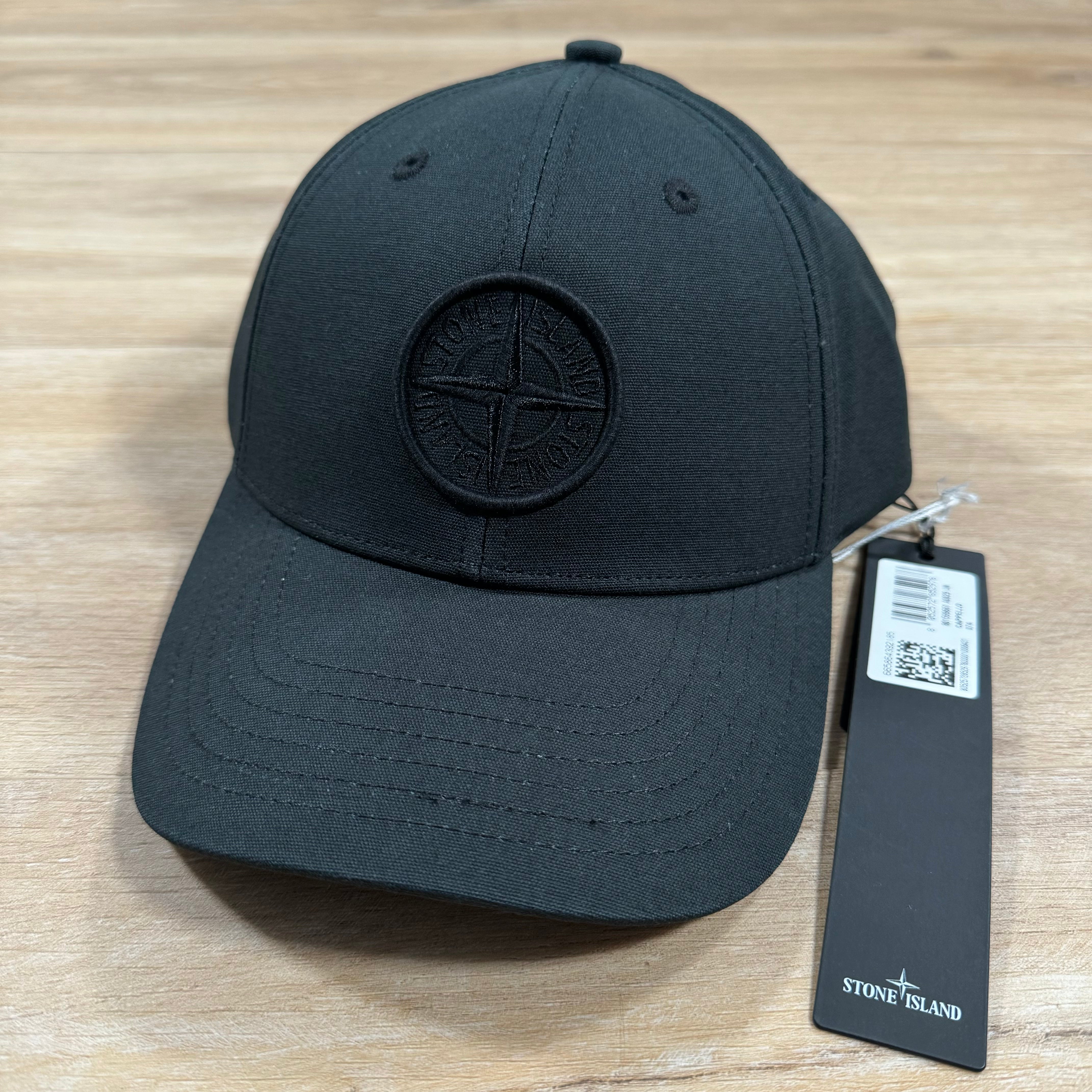 Stone Island Compass Logo Cap in Black LABEL MENSWEAR