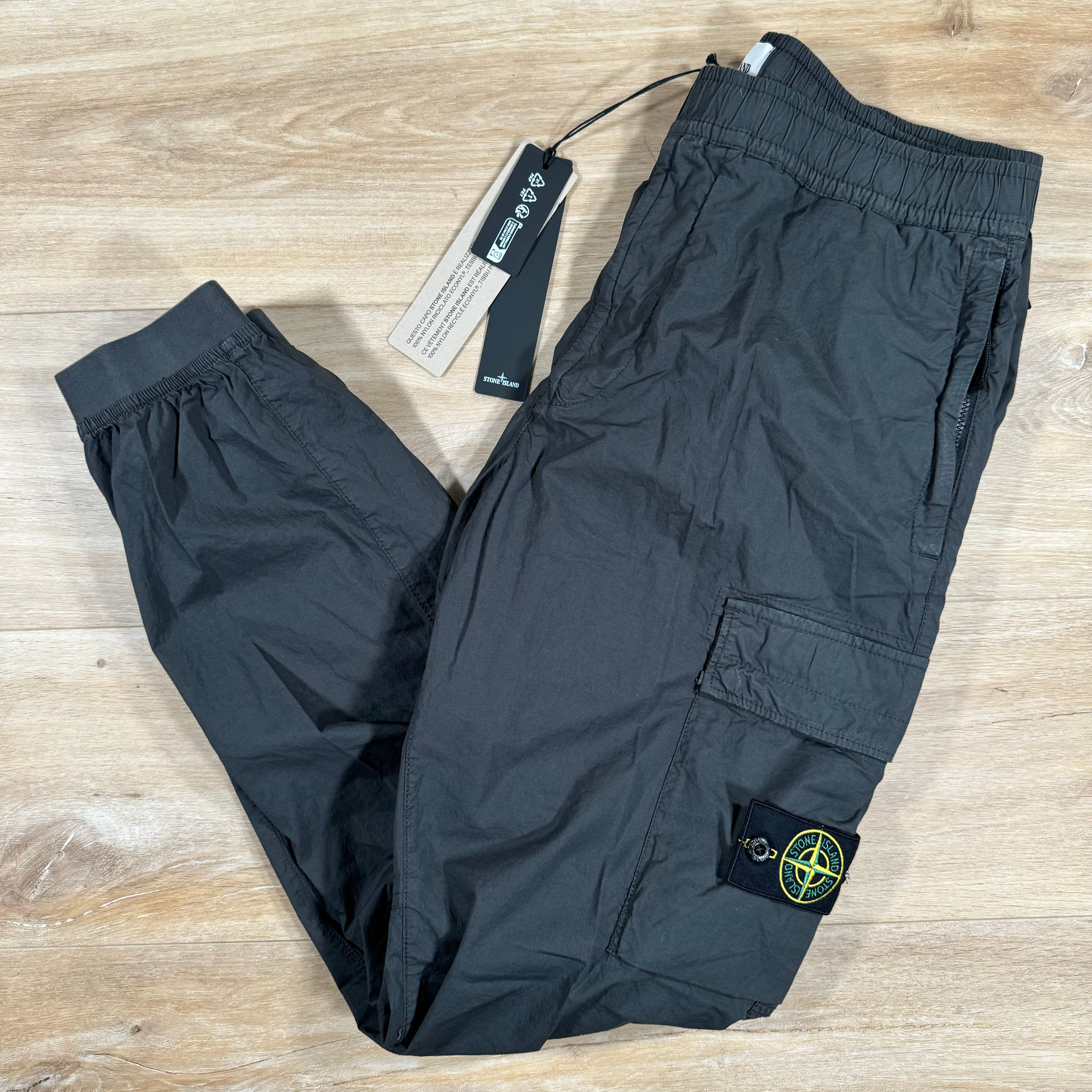 Stone Island Stretch Tela Cargo Pants in Anthracite LABEL MENSWEAR
