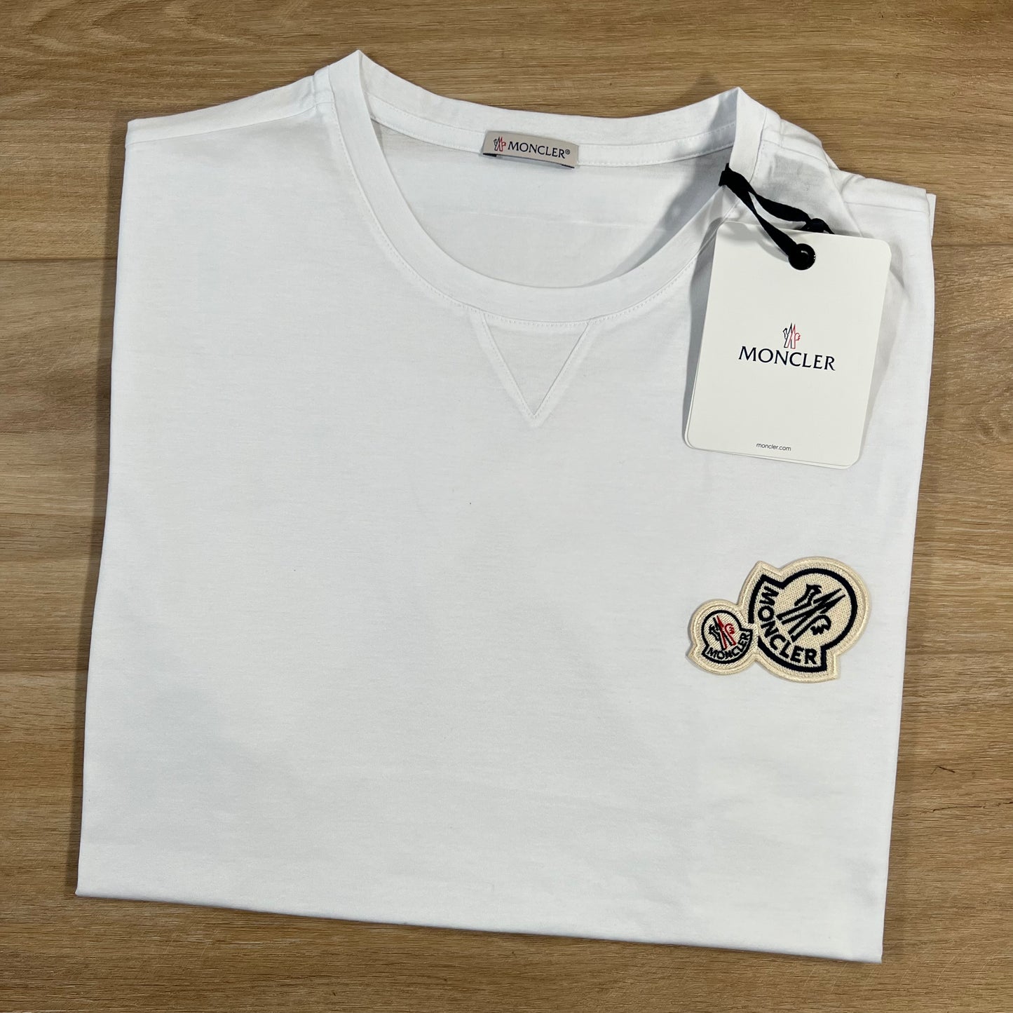 Moncler Double Logo T-Shirt in White