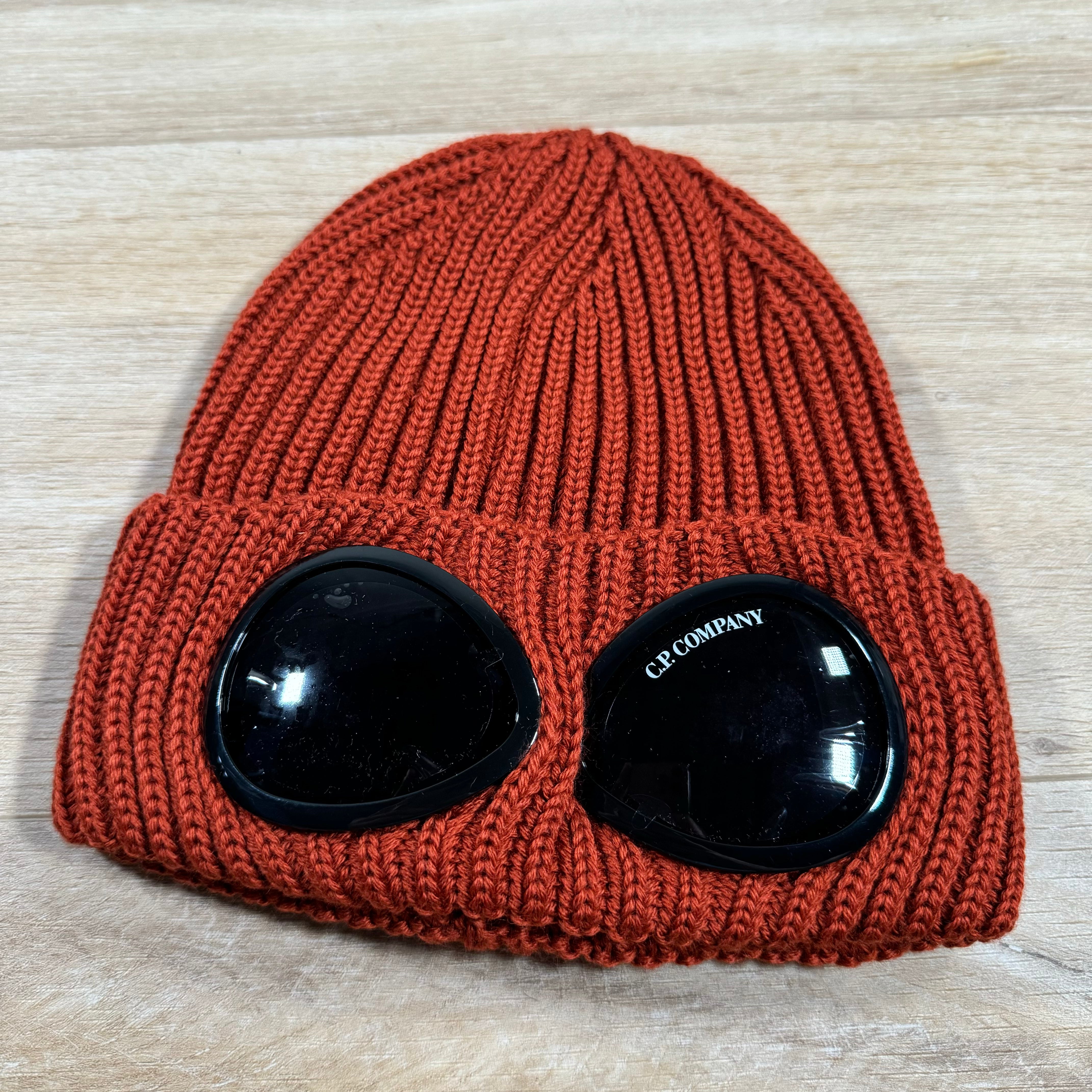 Company Extra Fine Merino Wool Goggle Beanie in Bombay Brown