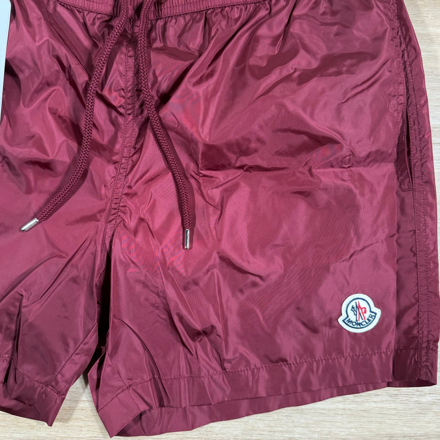 Moncler Swim Shorts in Burgundy