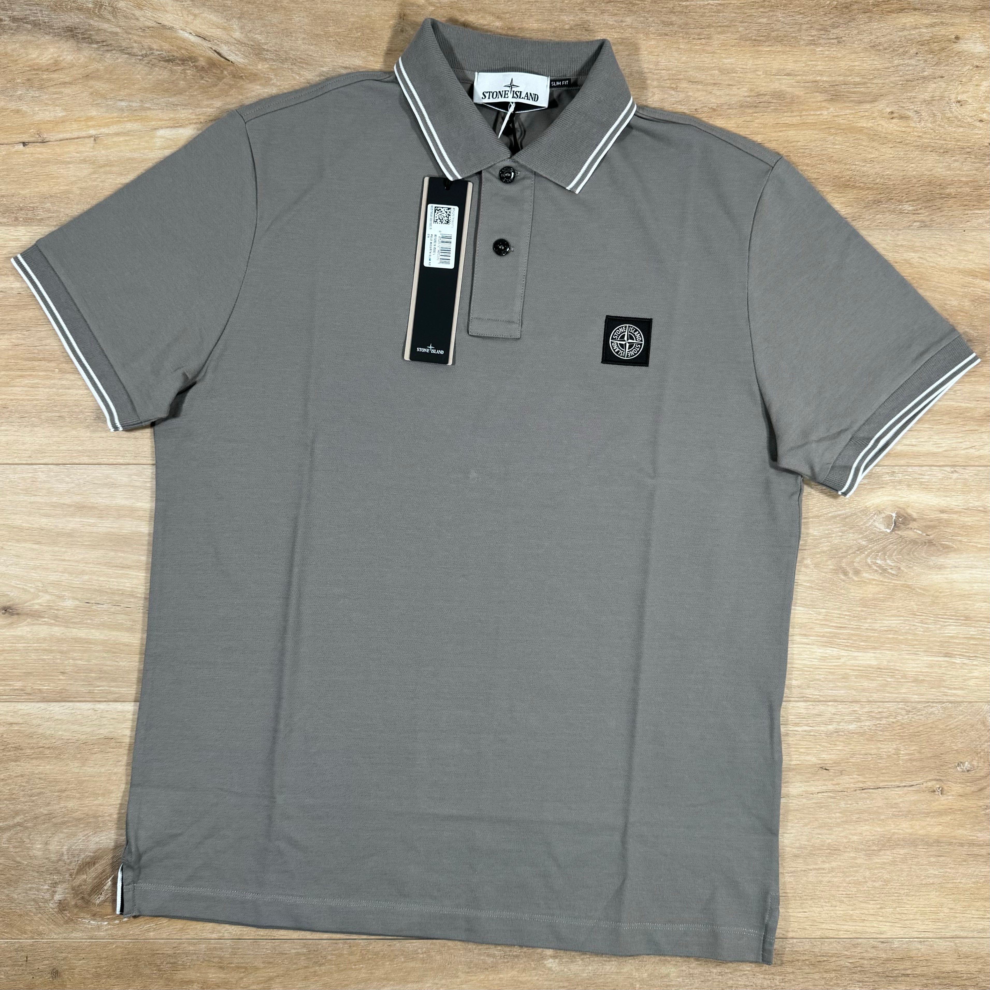 Stone island polo hot sale shirt grey