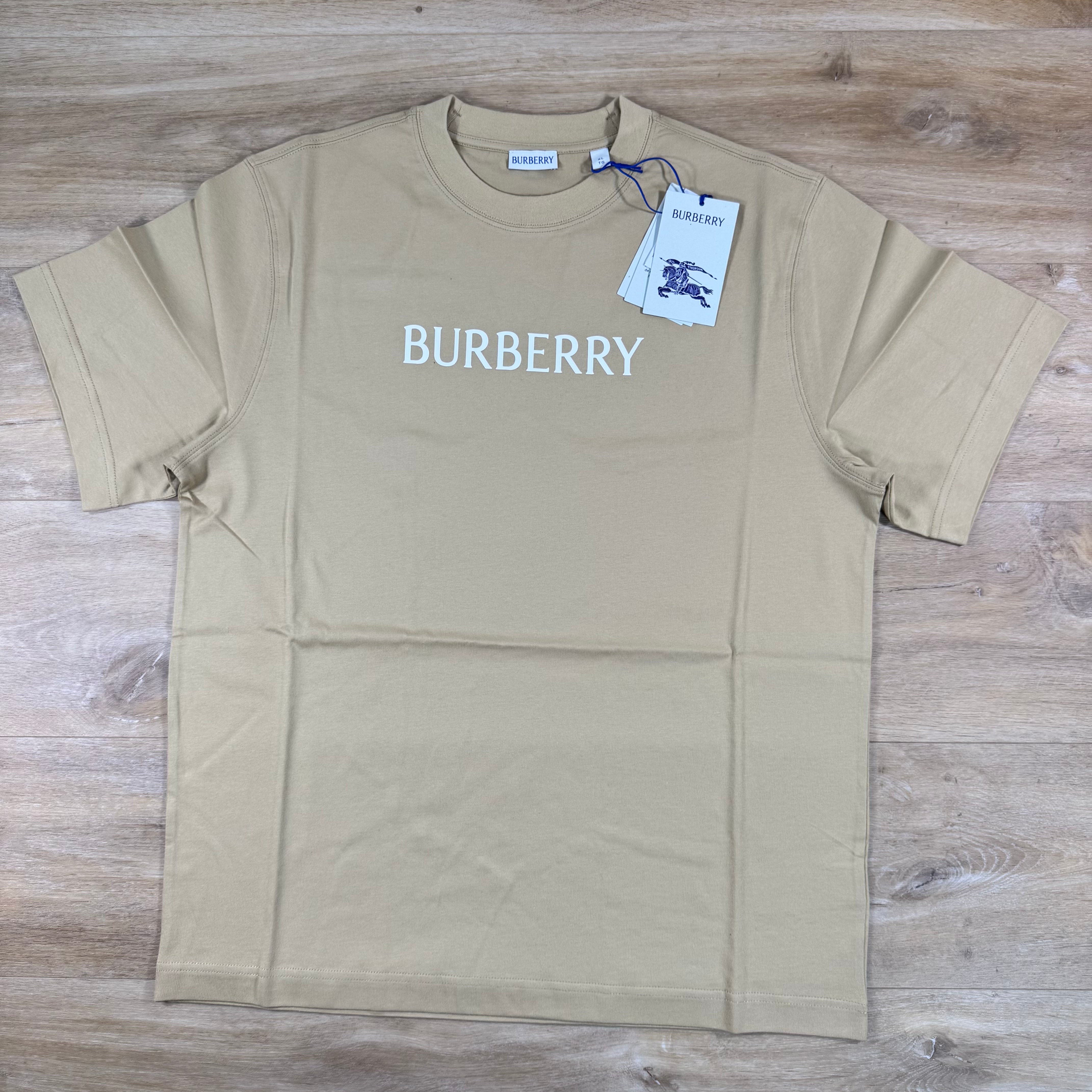 Burberry Logo T-Shirt in Flax Beige – Label Menswear
