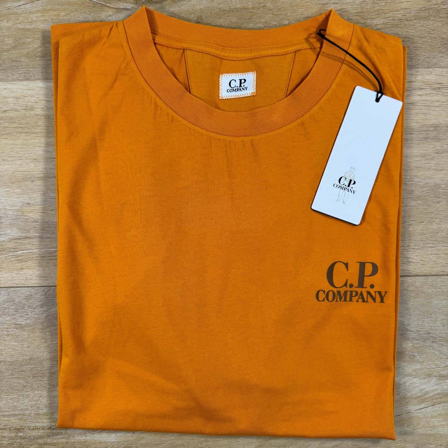 C.P. Company 30/1 Jersey Logo T-Shirt in Desert Sun
