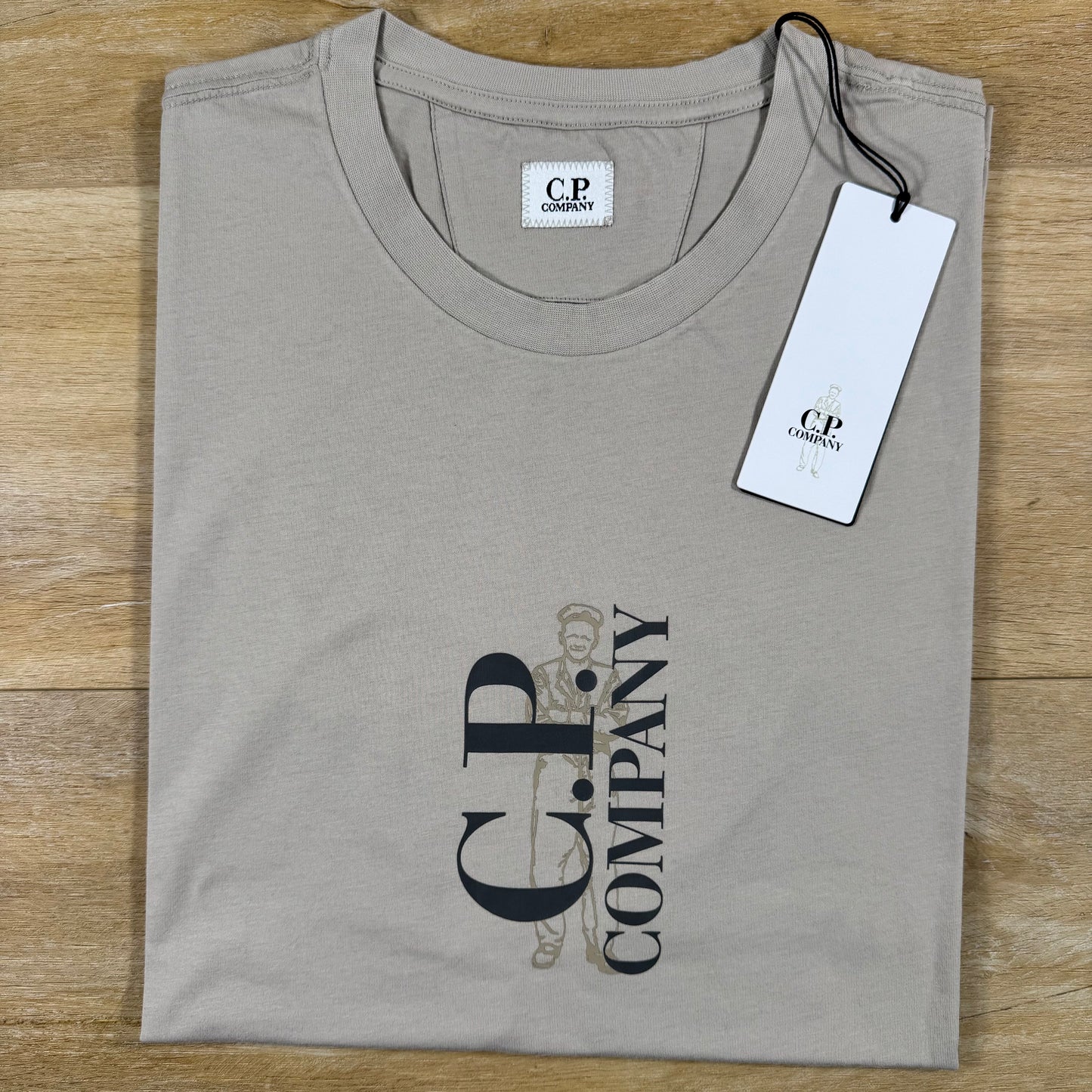 C.P. Company 30/1 Jersey T-Shirt in Dove