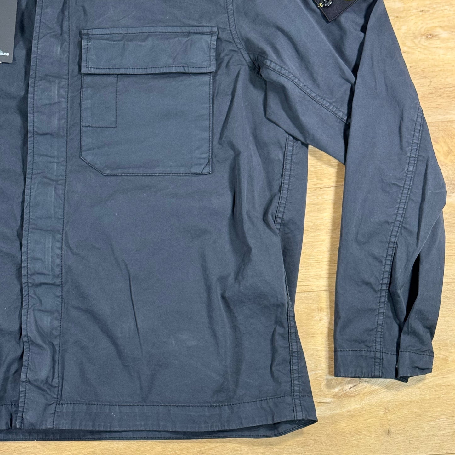 Stone Island Stretch Twill Overshirt in Navy
