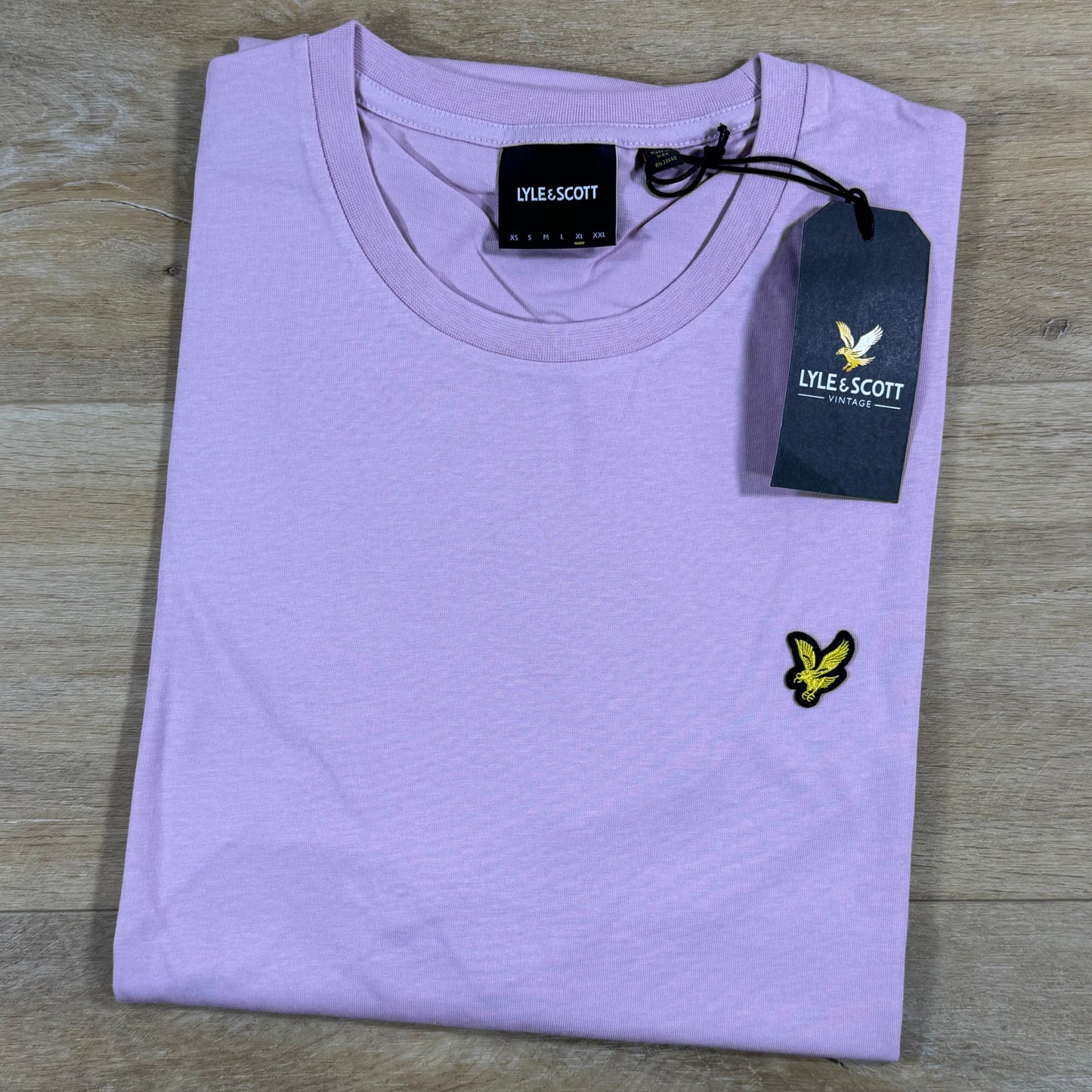 Lyle & Scott Cotton Crewneck T-Shirt in Pink Light