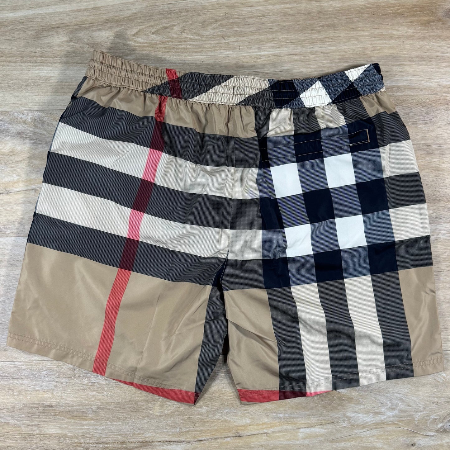 Burberry Check Swim Shorts in Archive Beige