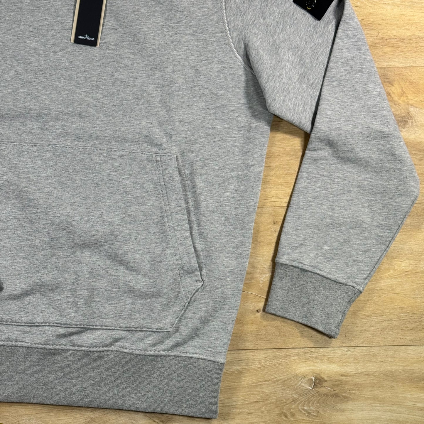Stone Island Pullover Fleece Hoodie in Dust Grey Melange