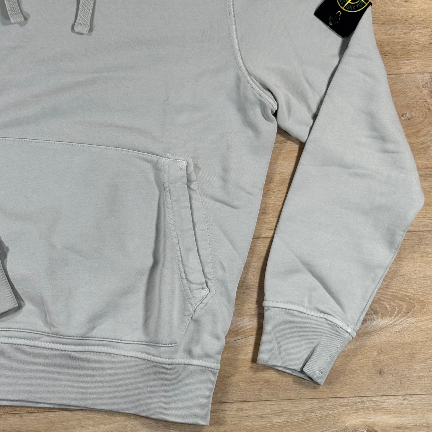 Stone Island Pullover Fleece Hoodie in Pearl Grey
