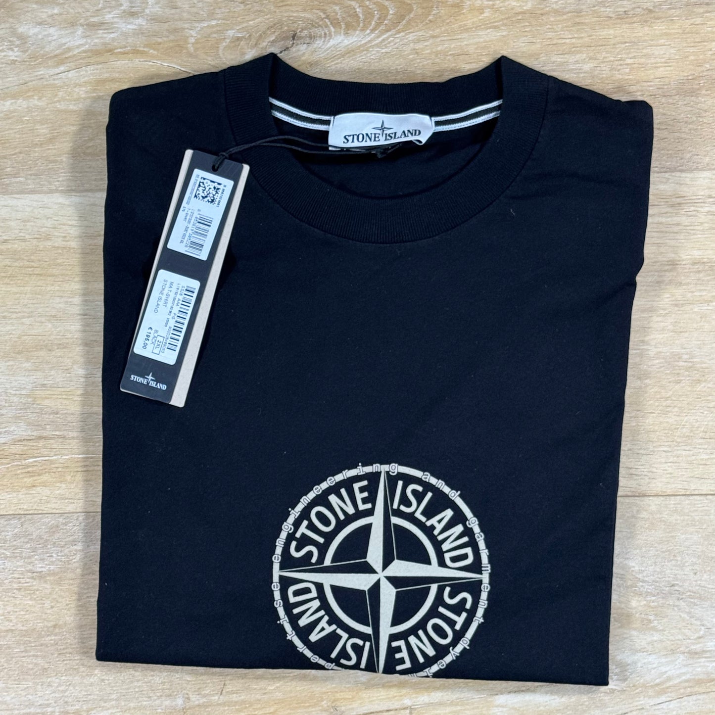 Stone Island 'All Around Compass' Print T-Shirt in Black