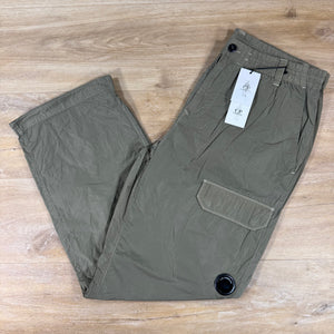 C.P. Company Chrome-R Regular Lens Cargo Pants in Fallen Rock - Beige