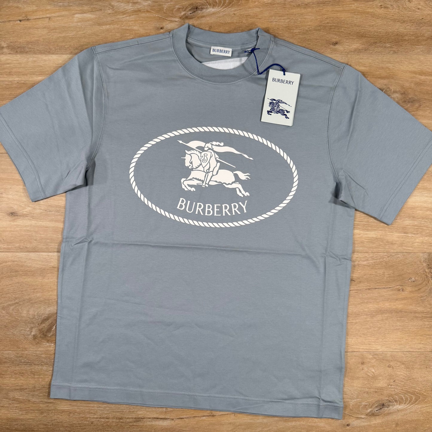 Burberry Knight Stamp Cotton T-Shirt in Grey