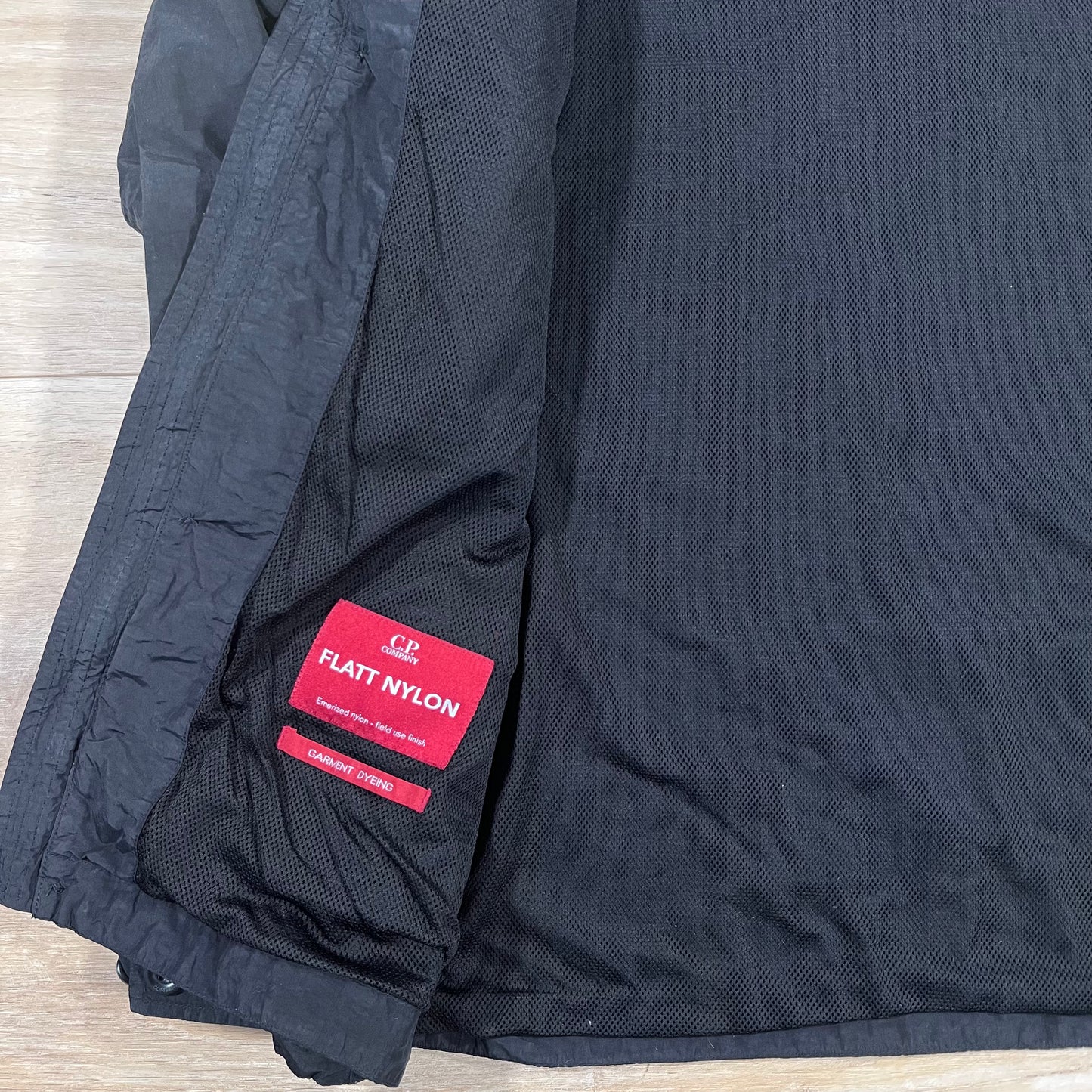 C.P. Company Flatt Nylon Goggle Overshirt in Black