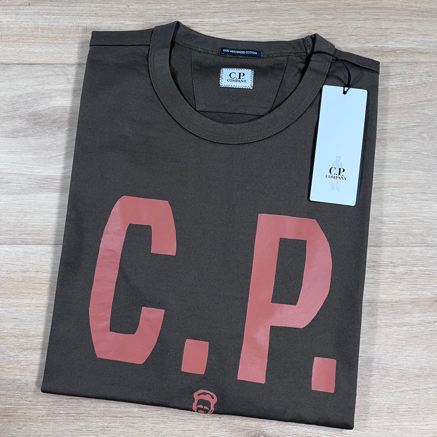 C.P. Company Mercerized 30/2 Jersey Sailor T-Shirt in Ivy Green