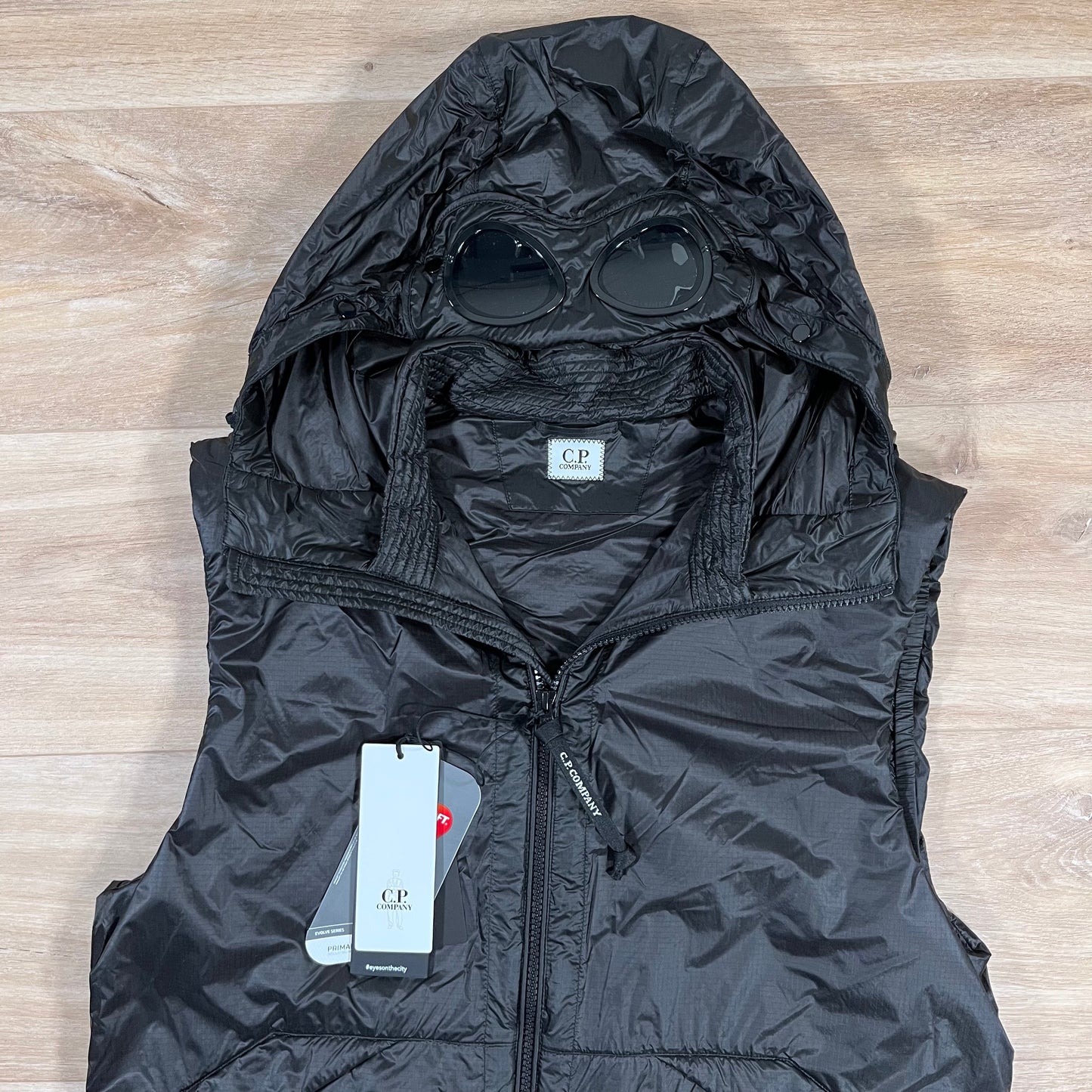 C.P. Company Nada Shell Goggle Padded Gilet in Black