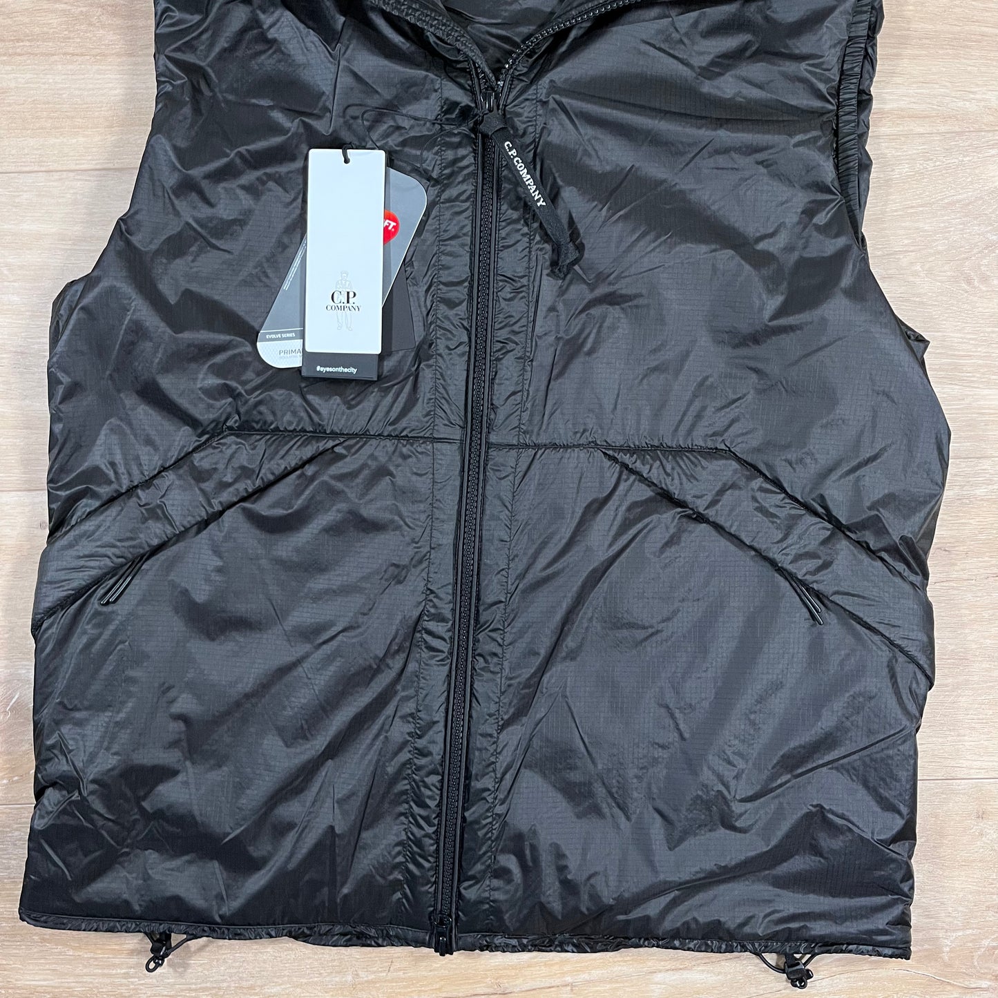 C.P. Company Nada Shell Goggle Padded Gilet in Black