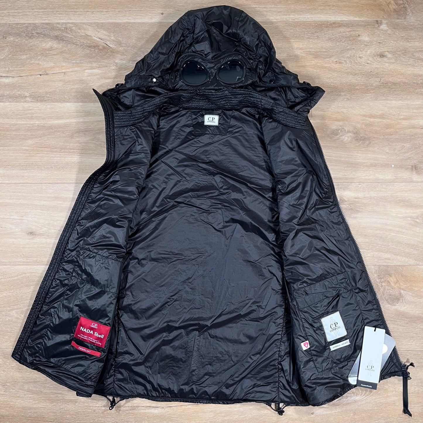 C.P. Company Nada Shell Goggle Padded Gilet in Black
