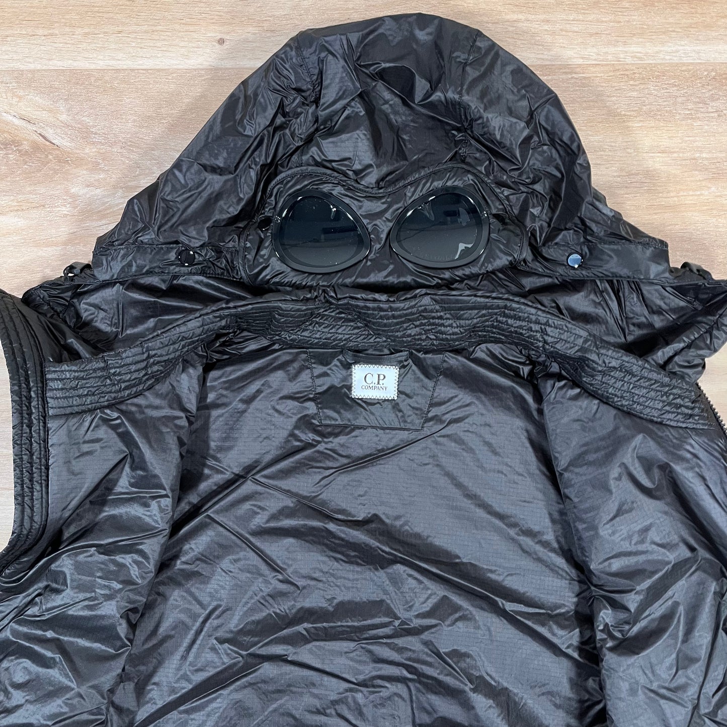 C.P. Company Nada Shell Goggle Padded Gilet in Black