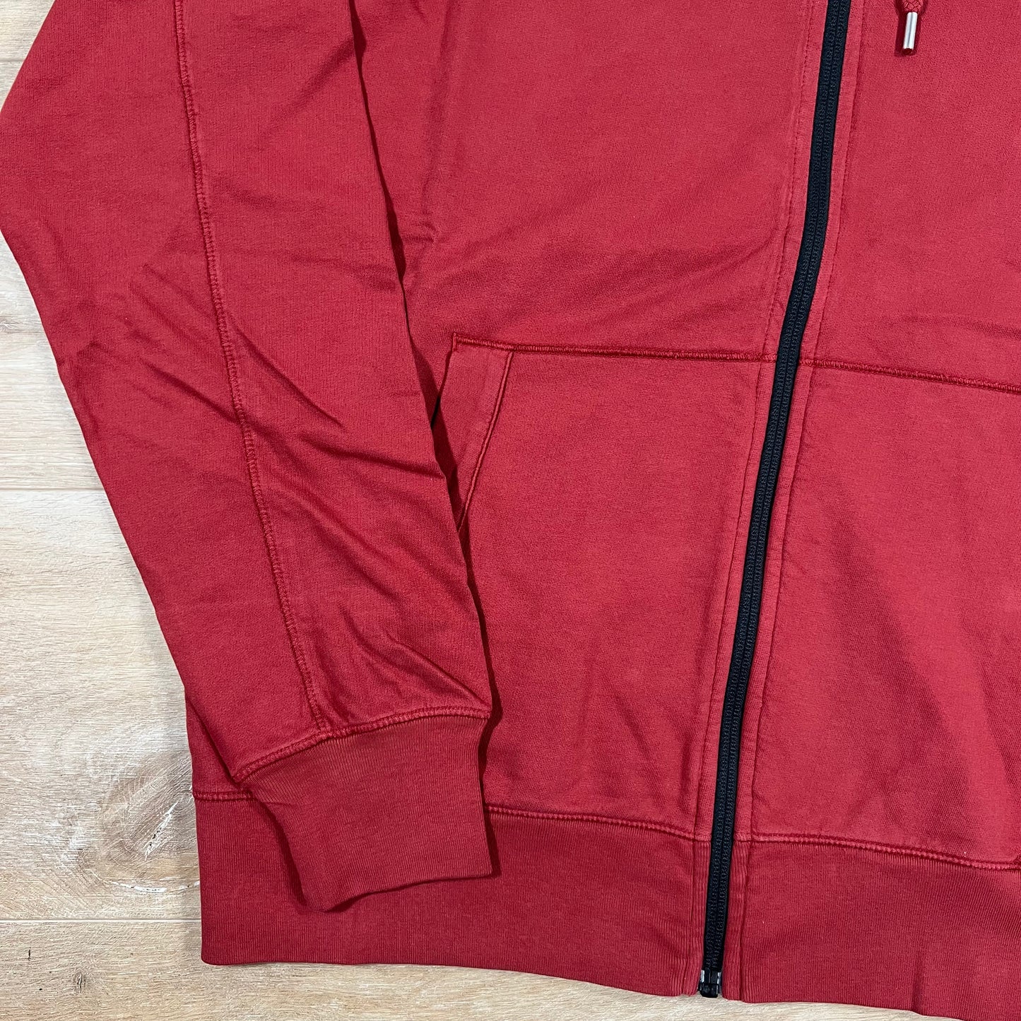 C.P. Company Light Fleece Zip Hoodie in Ketchup