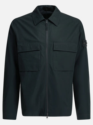 Stone Island All-Weather Cotton Canvas Ghost Overshirt in Navy