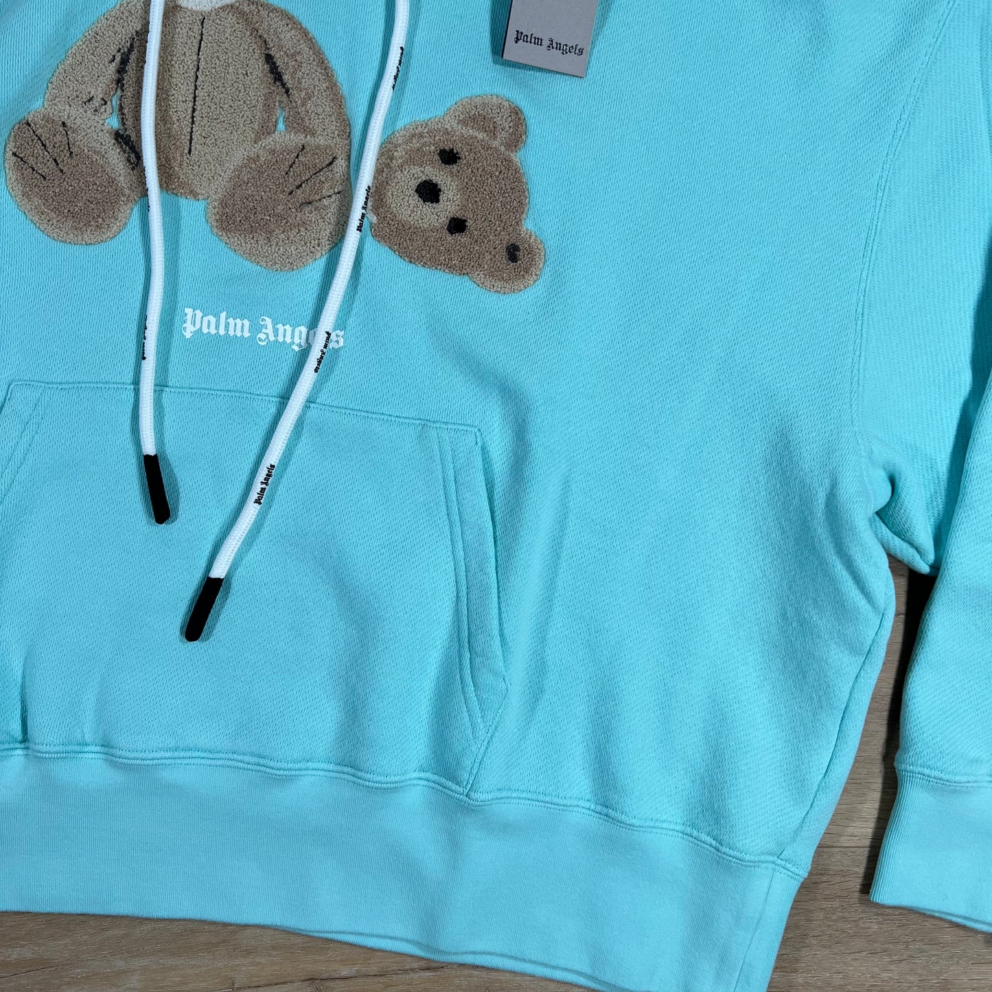 Palm Angels Bear Hoodie in Light Blue