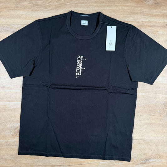 C.P. Company Metropolis Series Mercerized Jersey Graphic T-Shirt in Black