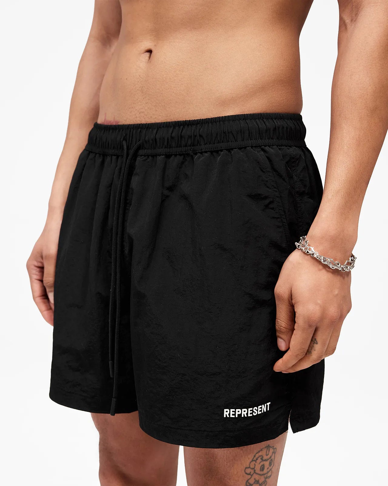 Represent Swim Short in Jet Black