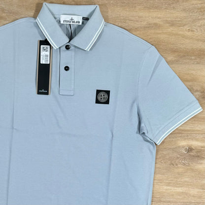 Stone Island Patch Polo Shirt in Sky Blue