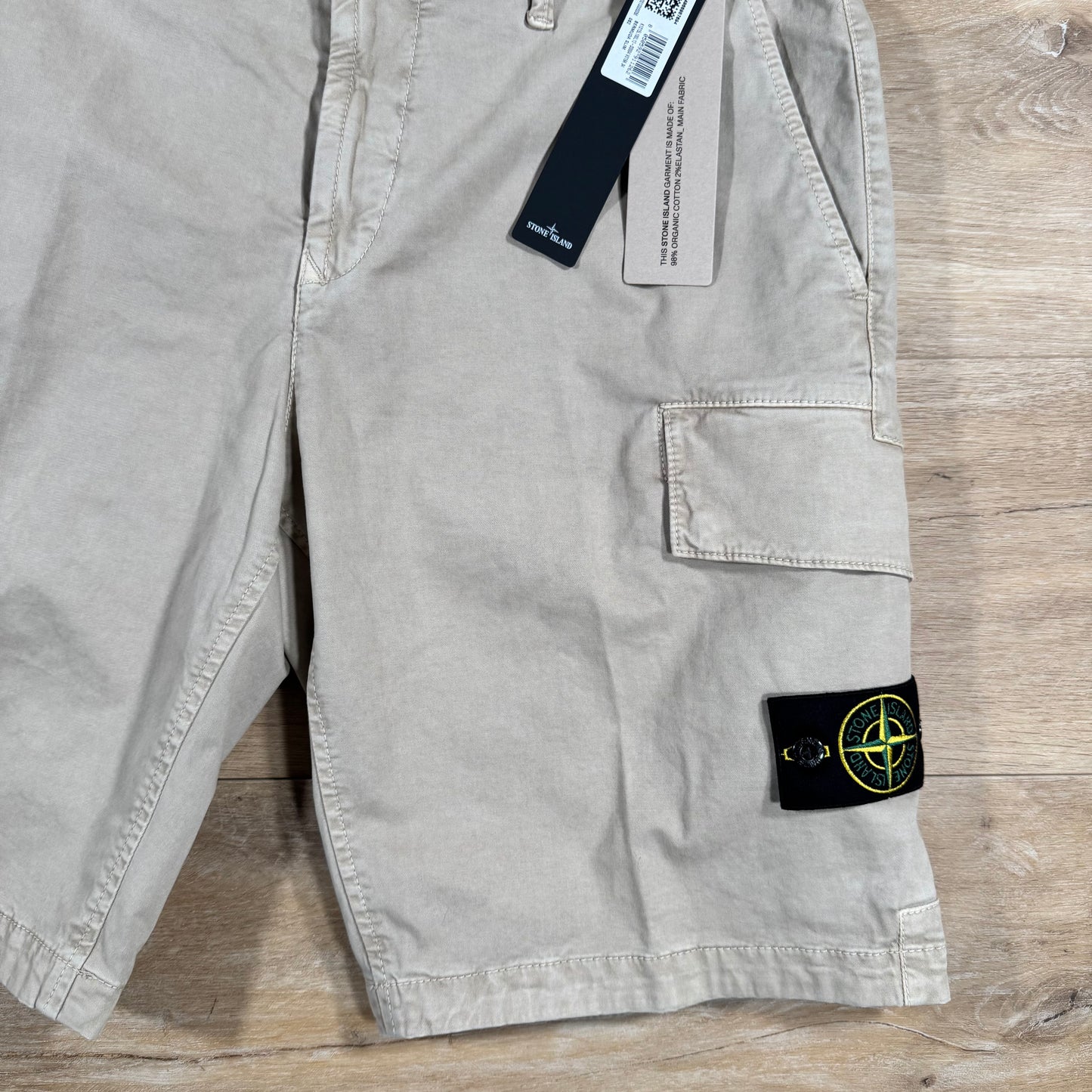 Stone Island Stretch Twill Cargo Shorts in Desert