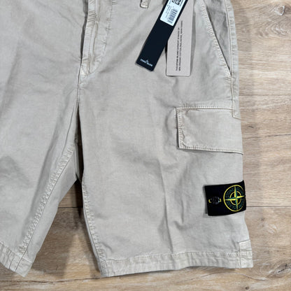 Stone Island Stretch Twill Cargo Shorts in Desert