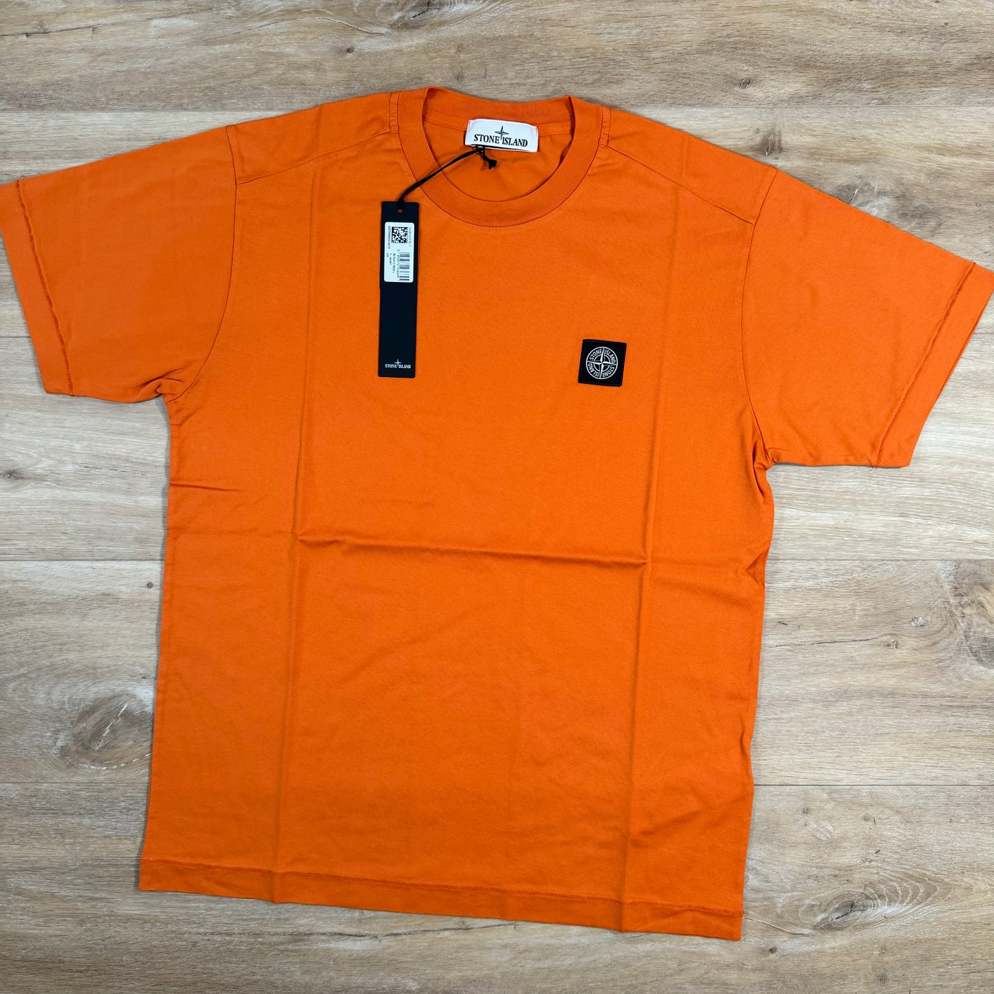 Stone Island Patch Logo T-Shirt in Orange