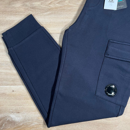 C.P. Company Diagonal Raised Fleece Lens Sweatpants in Navy