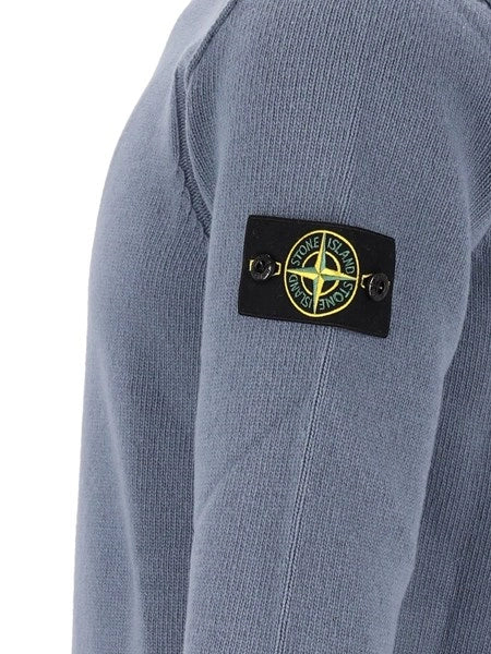 Stone Island Lambswool Crewneck Jumper in Steel Blue