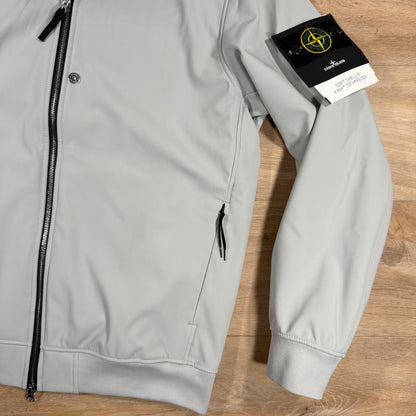 Stone Island Soft Shell-R Jacket in Pearl Grey