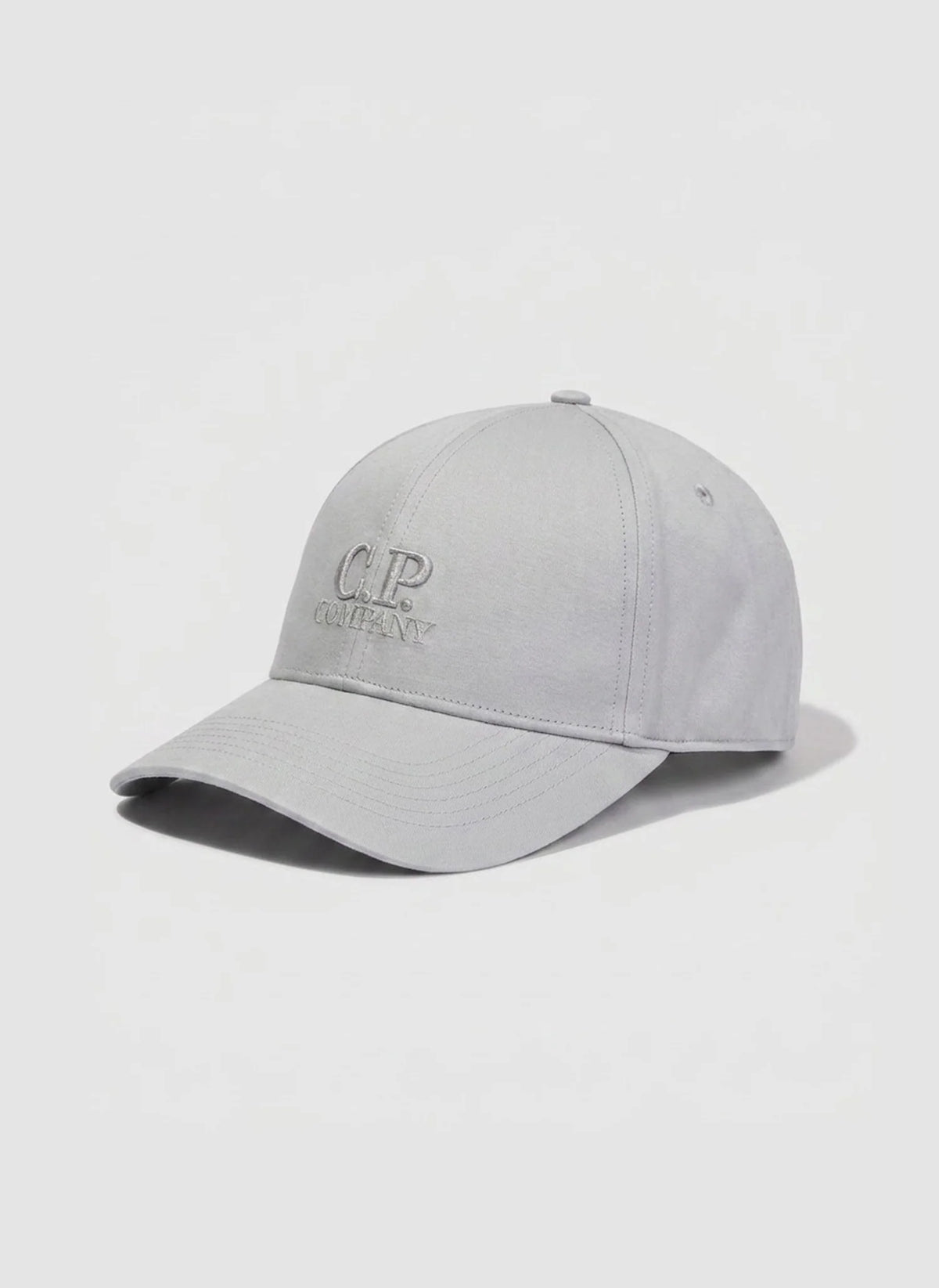 C.P. Company Gabardine Logo Cap in Flint Grey