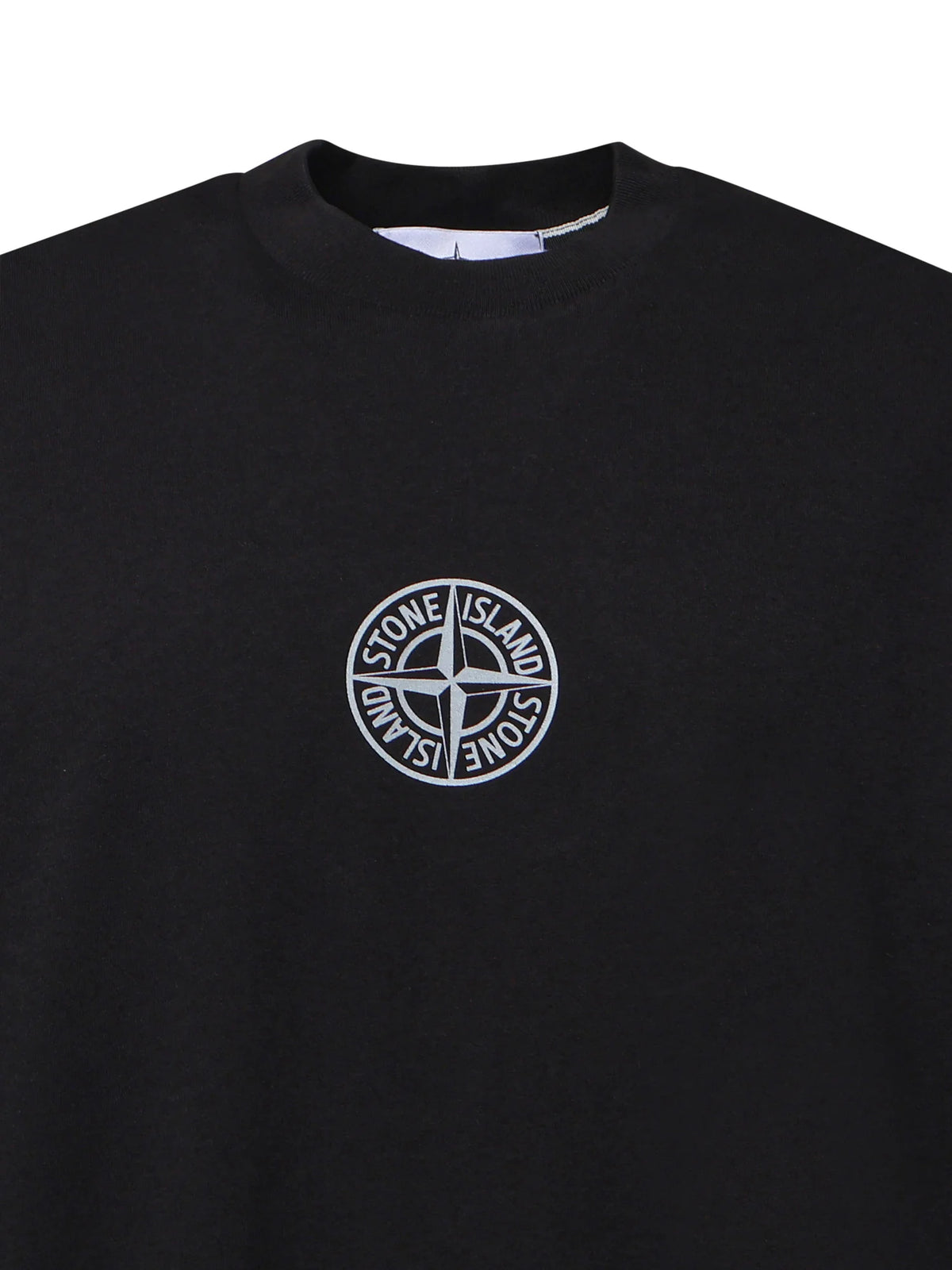 Stone Island 'Low Infos' Print T-Shirt in Black