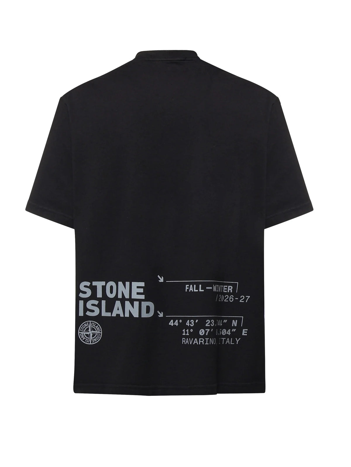 Stone Island 'Low Infos' Print T-Shirt in Black