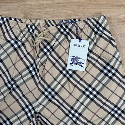 Burberry Check Swim Shorts in Alabaster