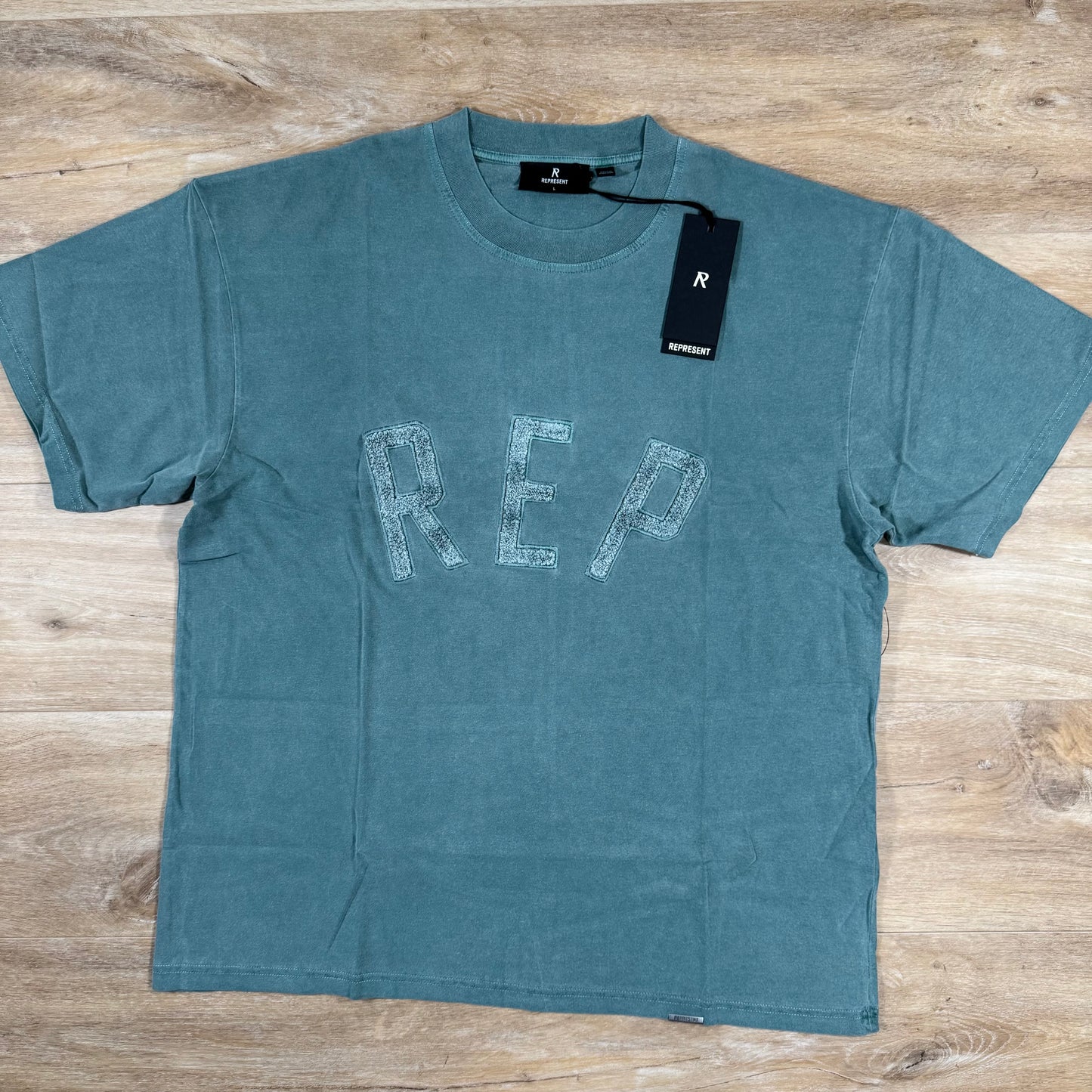 Represent Rep Applique T-Shirt in Forest Green
