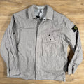 Stone Island Wrinkled Corduroy 500-TC Overshirt in Pearl Grey