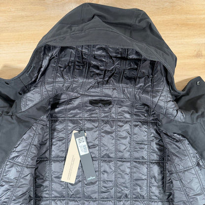Stone Island Ghost Weatherproof Cotton Canvas Parka in Black