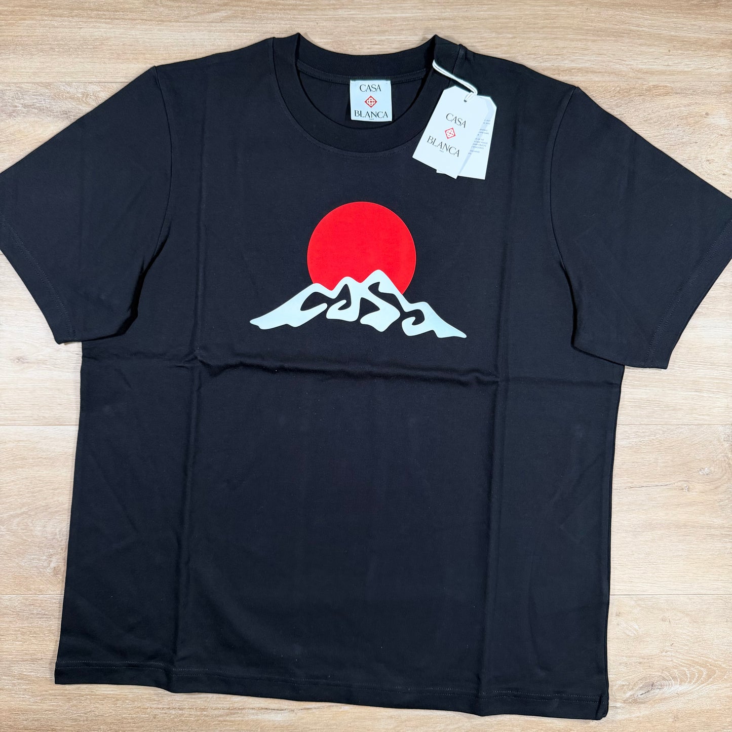 Casablanca Montagne White Snow T-Shirt in Black