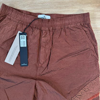 Stone Island Nylon Metal Bermuda Shorts in Rust