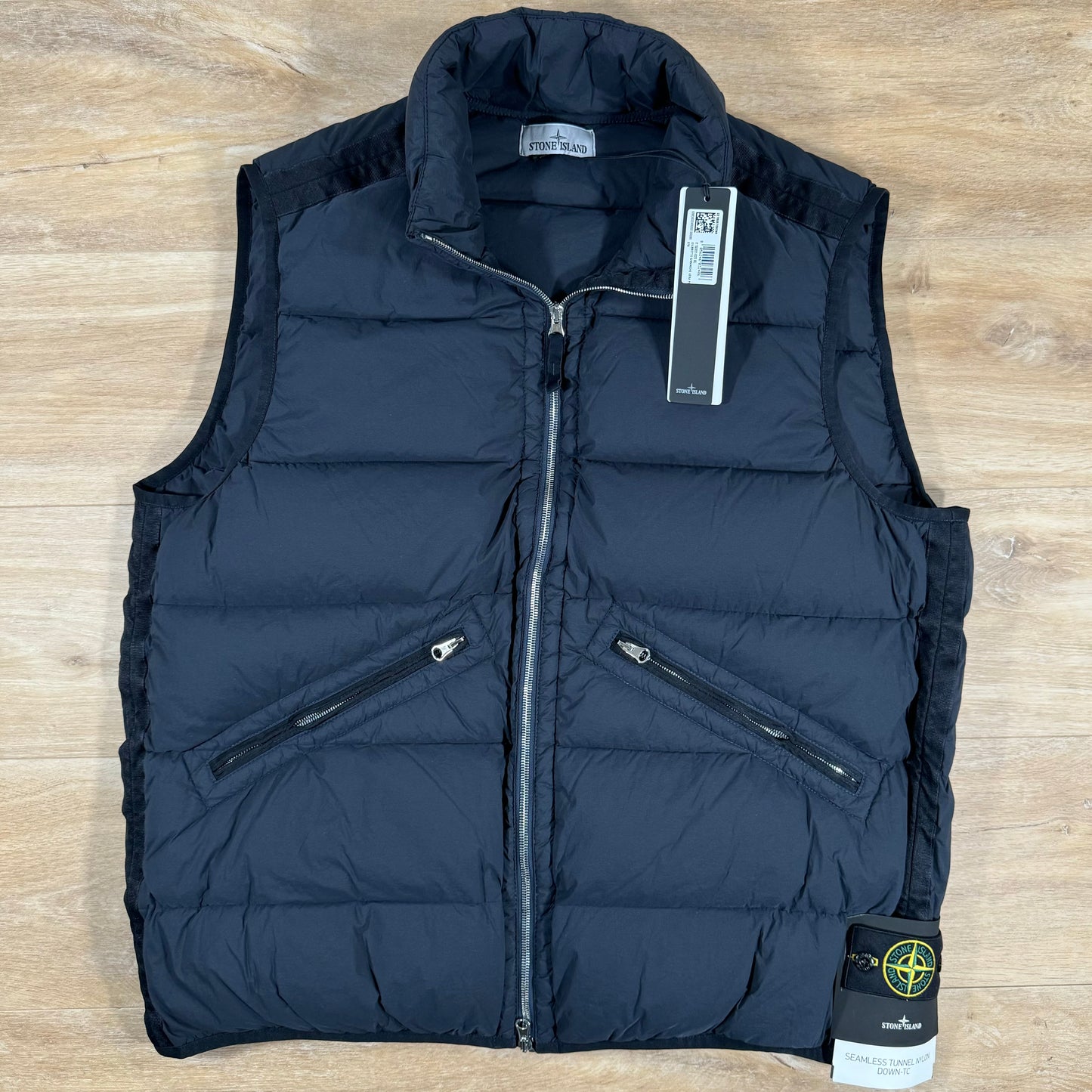 Stone Island Seamless Tunnel Nylon Down-TC Gilet in Navy