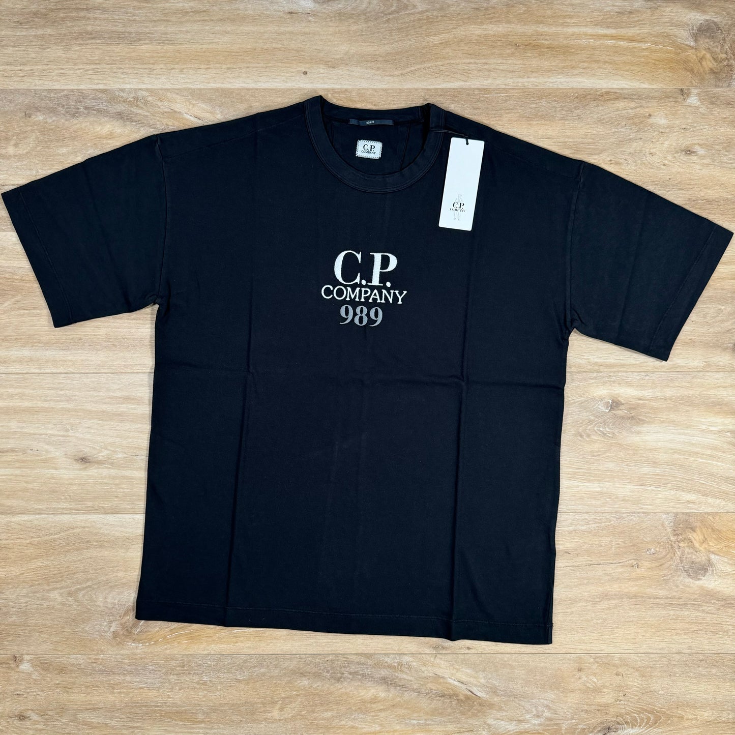 C.P Company Boxy Logo T-Shirt in Black