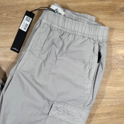 Stone Island Stretch Cotton Tela Cargo Pants in Pearl Grey